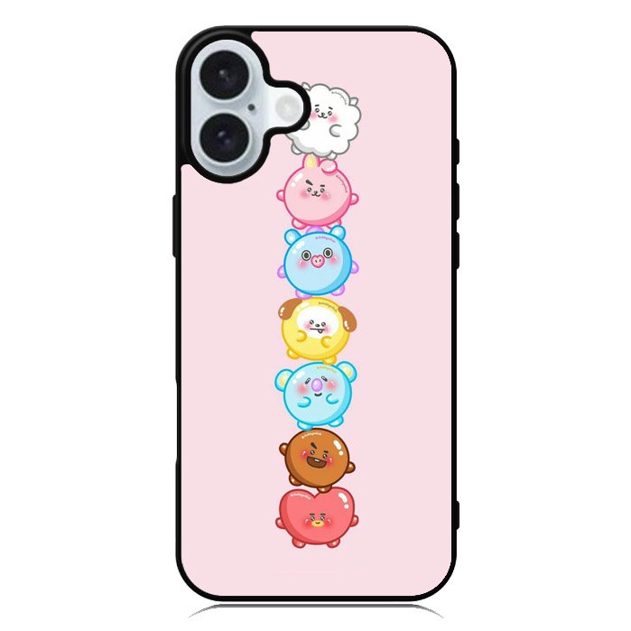 Kawaii Cute BT21 iPhone 16 Case QC9294
