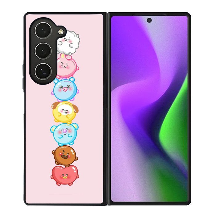 Kawaii Cute BT21 Samsung Galaxy Z Fold 6 5G 2024 Case OV9294