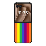 Rainbow Stripes Motorola Moto RAZR Plus 2025 Case OV8573