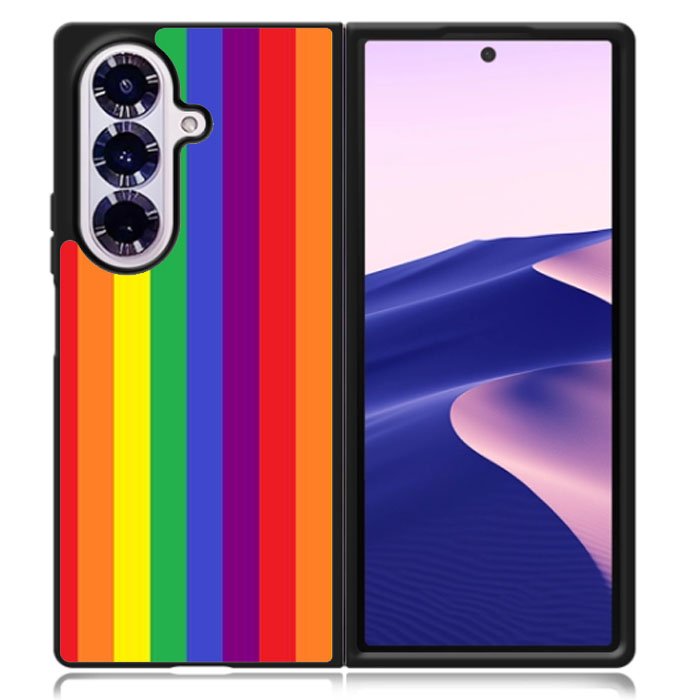 Rainbow Stripes Samsung Galaxy Z Fold 7 Case OV8573