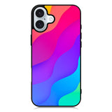 Rainbow Wave iPhone 16 Case QC8574