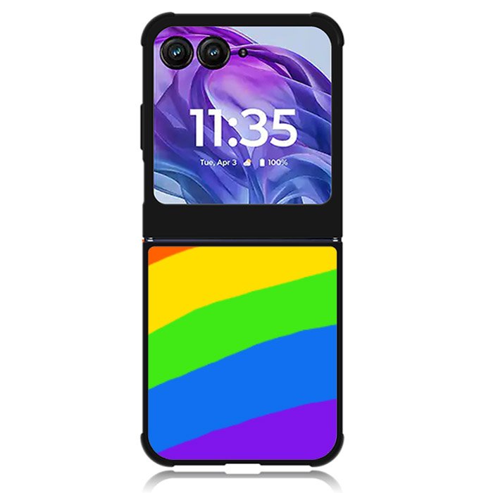 Rainbow Round Motorola Moto Razr Plus 2024 , Moto Razr+ 2024 Case OV8575