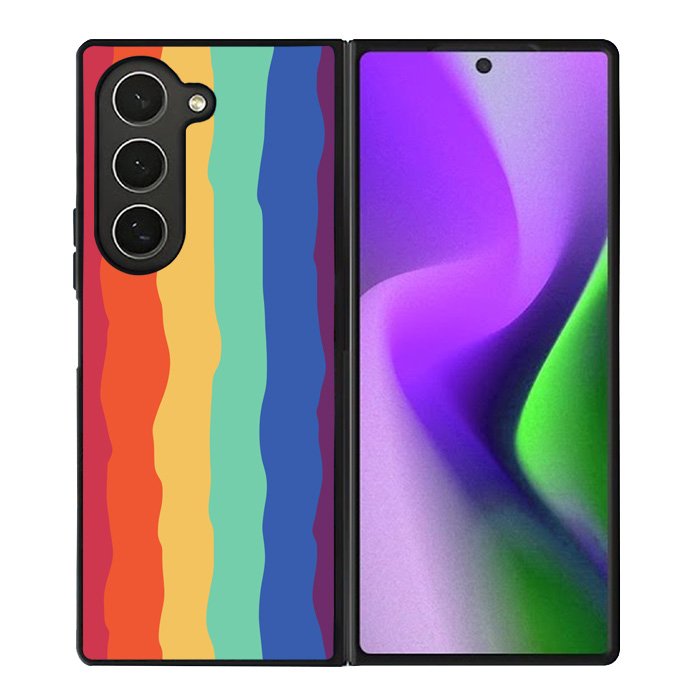 Pride Rainbow Stripes Samsung Galaxy Z Fold 6 Case