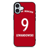 Lewandowski Bayern Munchen iPhone 16 Case QC8587