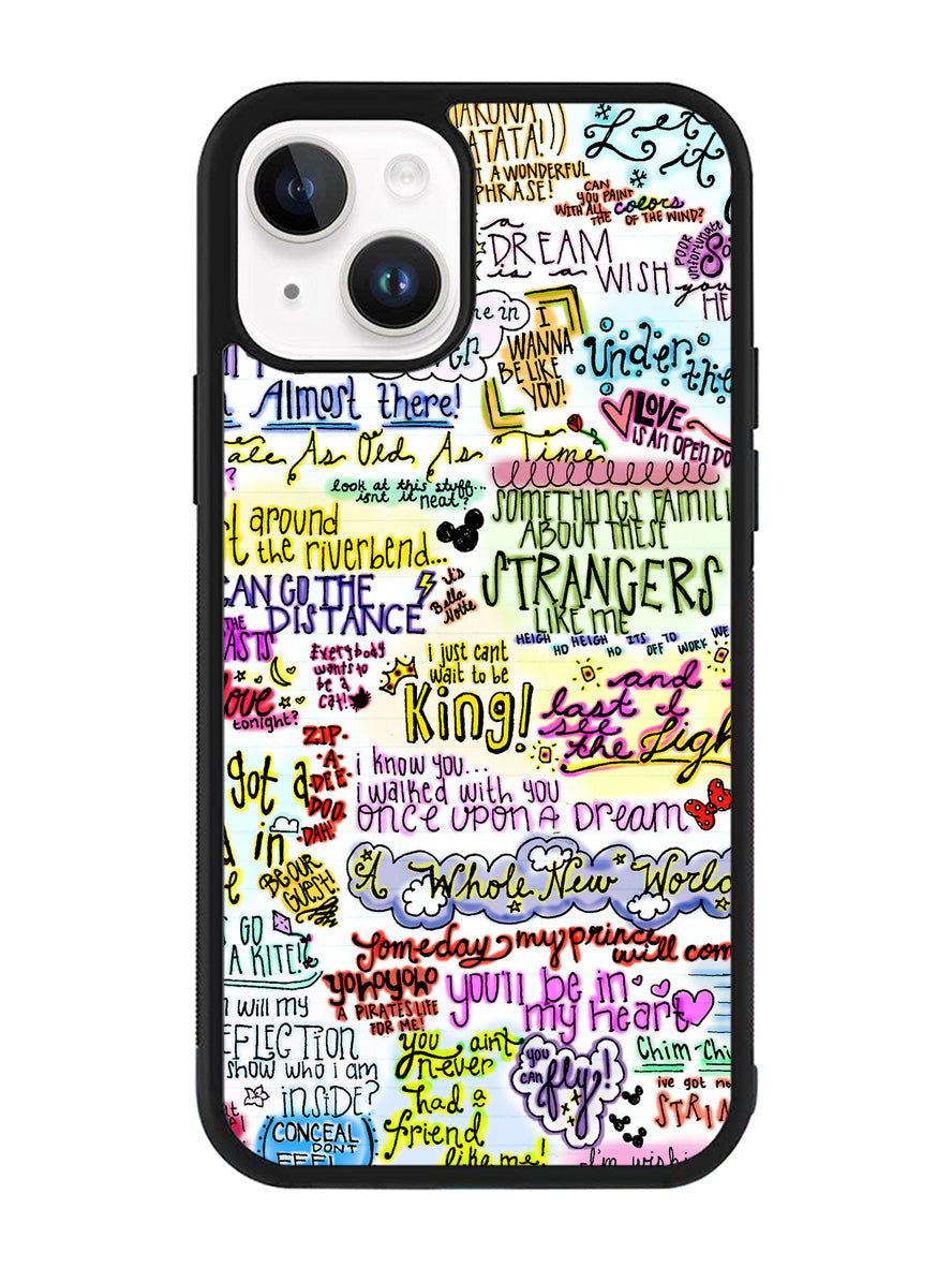 Disney Song Lyrics iPhone 14 Plus Case QC4702