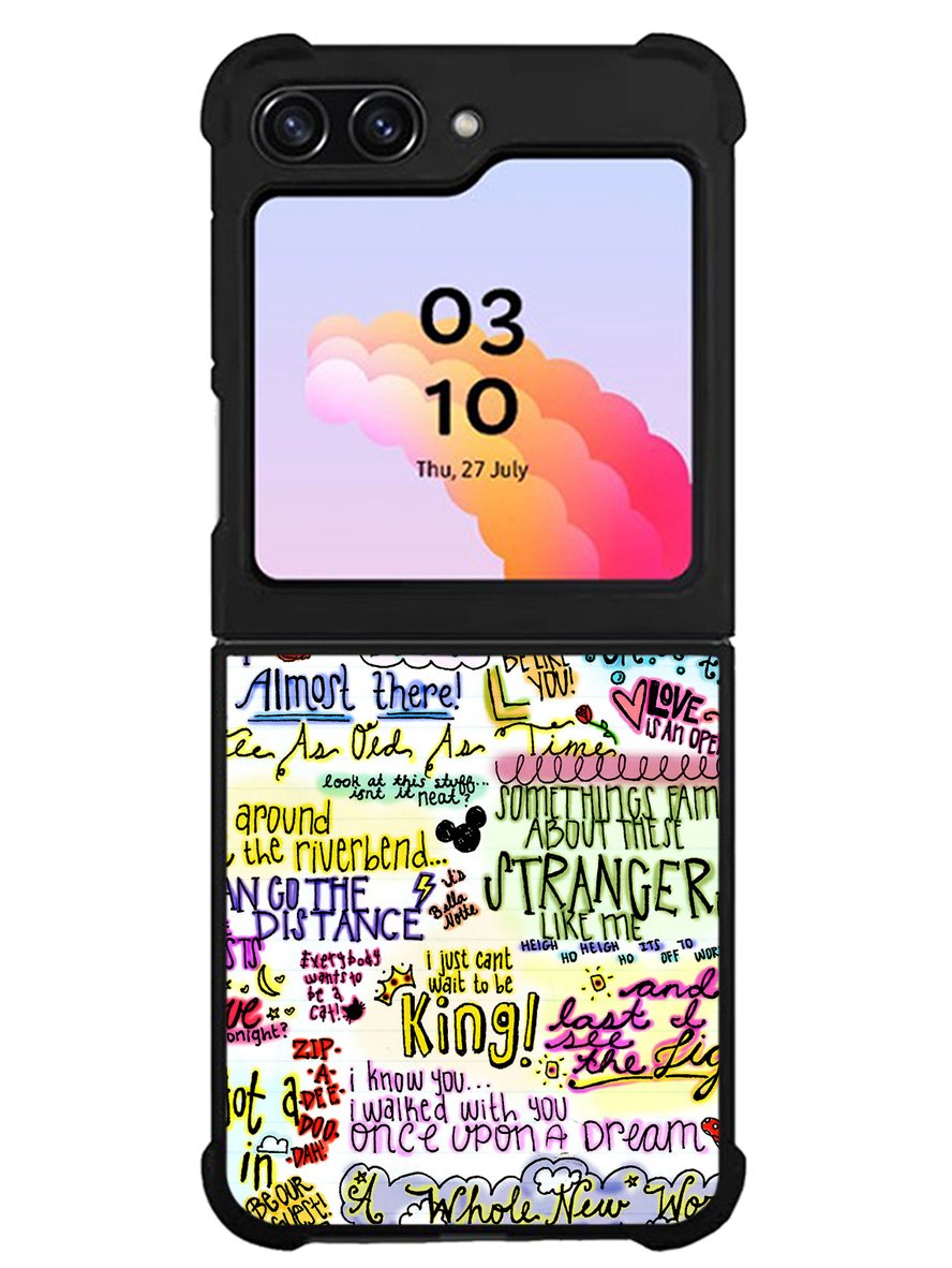 Disney Song Lyrics Samsung Galaxy Z Flip 5 5G 2023 Case OV4702