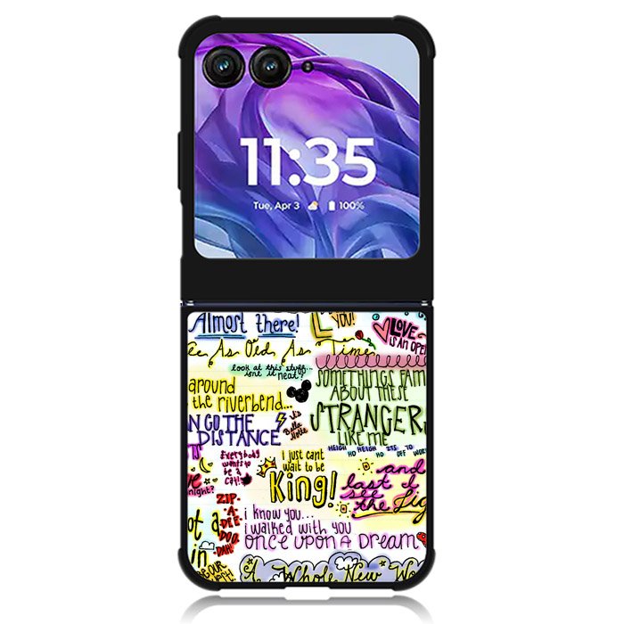 Disney Song Lyrics Motorola Moto Razr Plus 2024 , Moto Razr+ 2024 Case OV4702