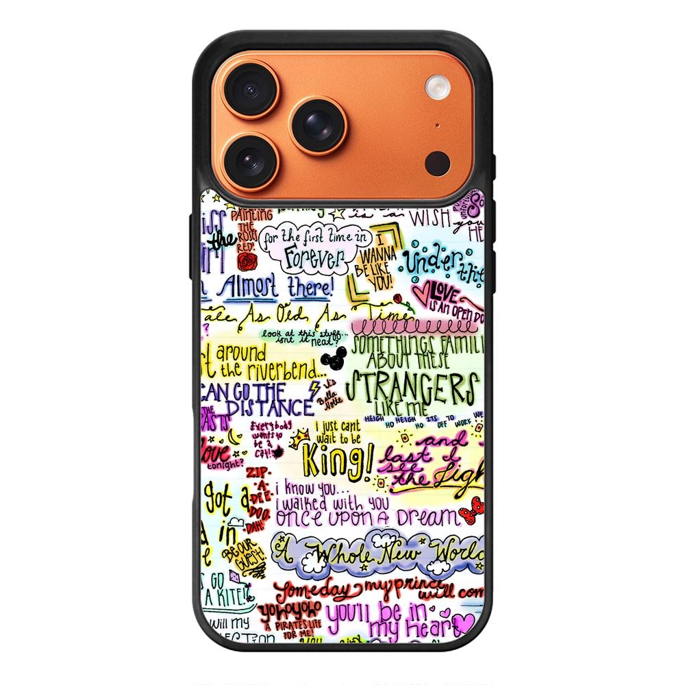 Disney Song Lyrics iPhone 17 Pro Case QC4702