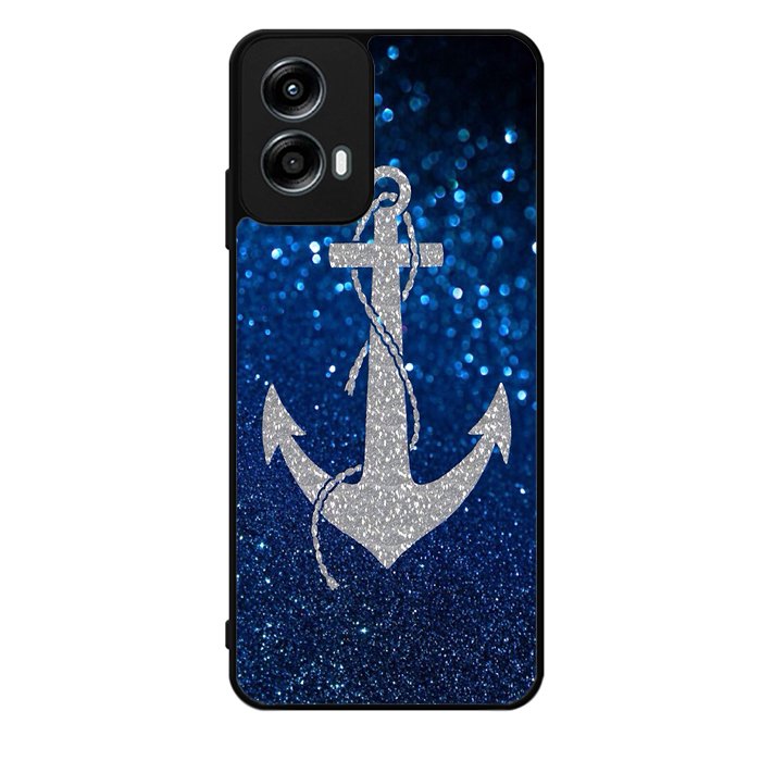 Blue Glitters Anchor Motorola Moto G Play 2024 Case OV4188