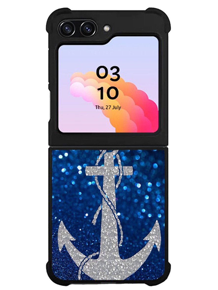 Blue Glitters Anchor Samsung Galaxy Z Flip 5 5G 2023 Case OV4188