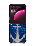 Blue Glitters Anchor Motorola Moto Razr Plus 2023 , Moto Razr+ 2023 Case OV4188