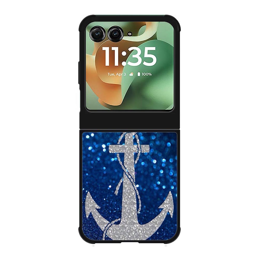 Blue Glitters Anchor Motorola Moto RAZR 2025 Case OV4188
