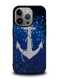 Blue Glitters Anchor iPhone 16 Pro Case OV4188