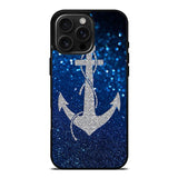 Blue Glitters Anchor iPhone 16 Pro Max Case OV4188