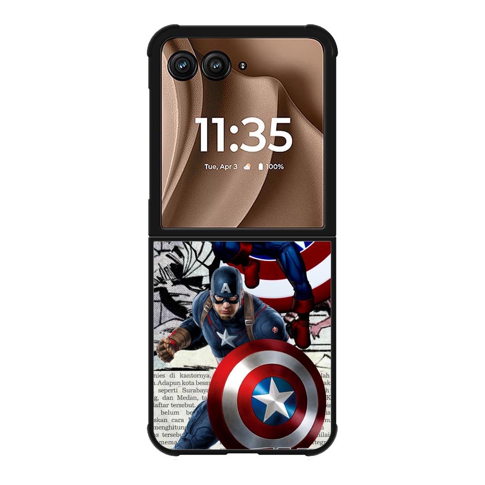 Captain America Marvel DC Comics Motorola Moto RAZR Plus 2025 Case OV4377