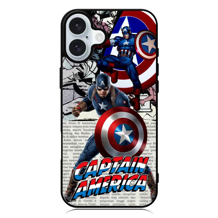 Captain America Marvel DC Comics iPhone 16 Plus Case QC4377