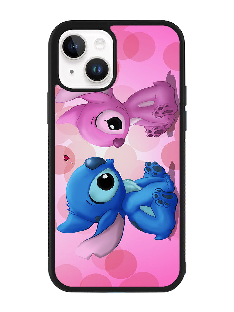 Stitch Pink And Blue iPhone 15 Case OV2345