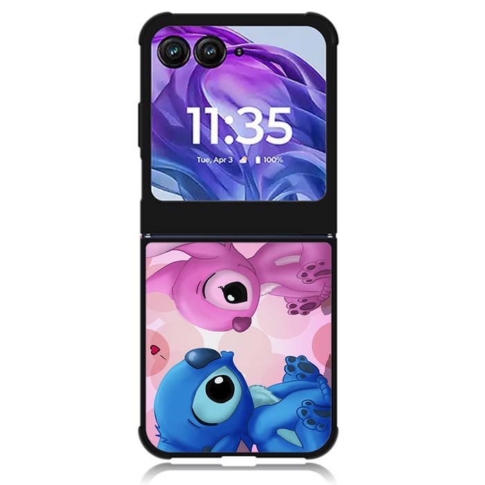 Stitch Pink And Blue 2nd Motorola Moto Razr Plus 2024 , Moto Razr+ 2024 Case