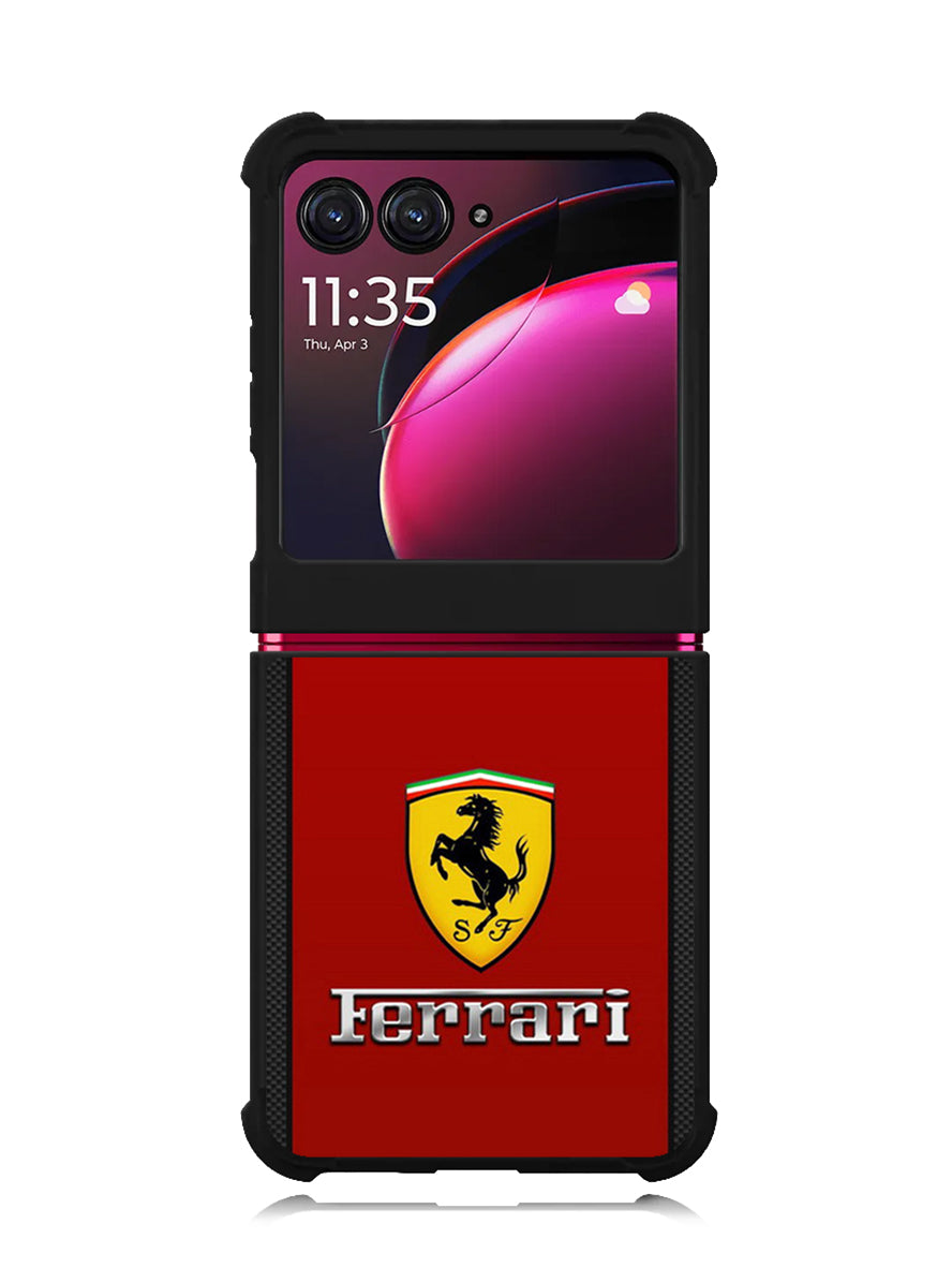 Ferrari Chrome Logo Motorola Moto Razr Plus 2023 , Moto Razr+ 2023 Case