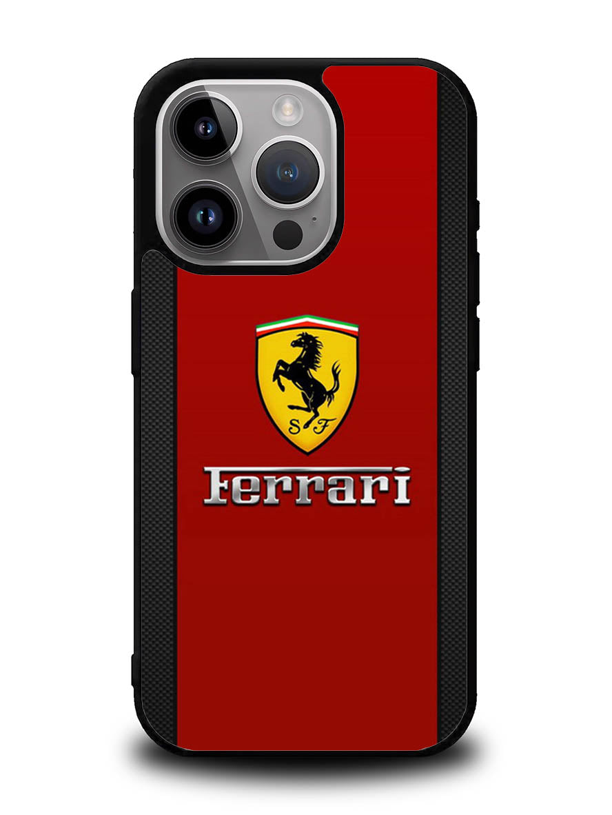 Ferrari Chrome Logo iPhone 15 Pro Case