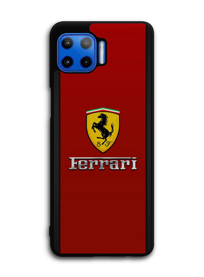 Ferrari Chrome Logo Motorola Moto One 5G Case , Moto One 5G UW Case , Moto G 5G Plus Case
