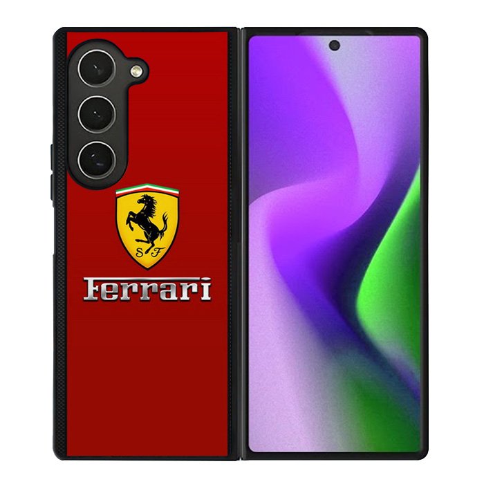 Ferrari Chrome Logo Samsung Galaxy Z Fold 6 Case