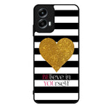 Stripes gold heart Motorola Moto G Play 2024 Case OV2313