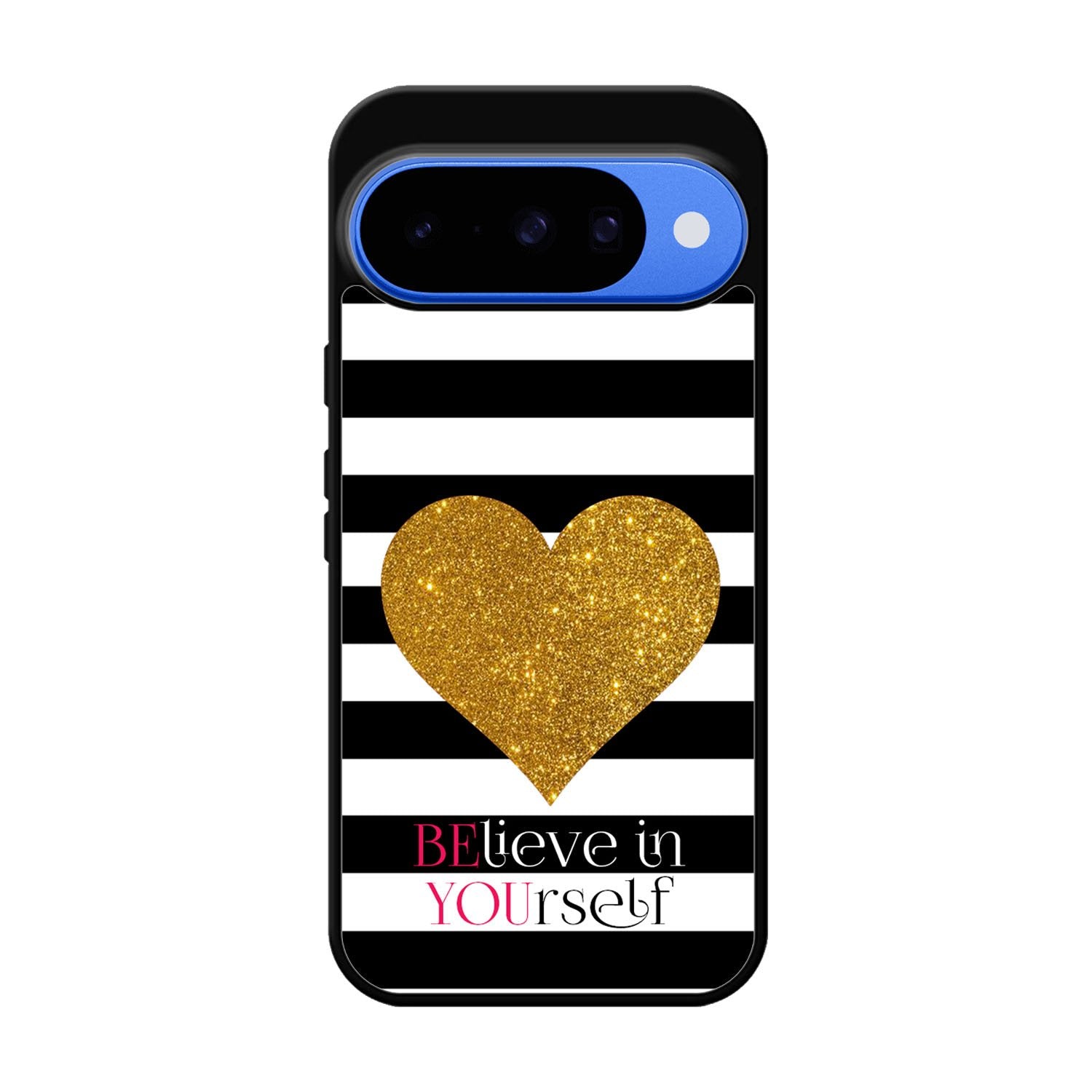 Stripes gold heart Google Pixel 10 Case OV2313