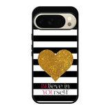 Stripes gold heart Google Pixel 10 Pro Case OV2313