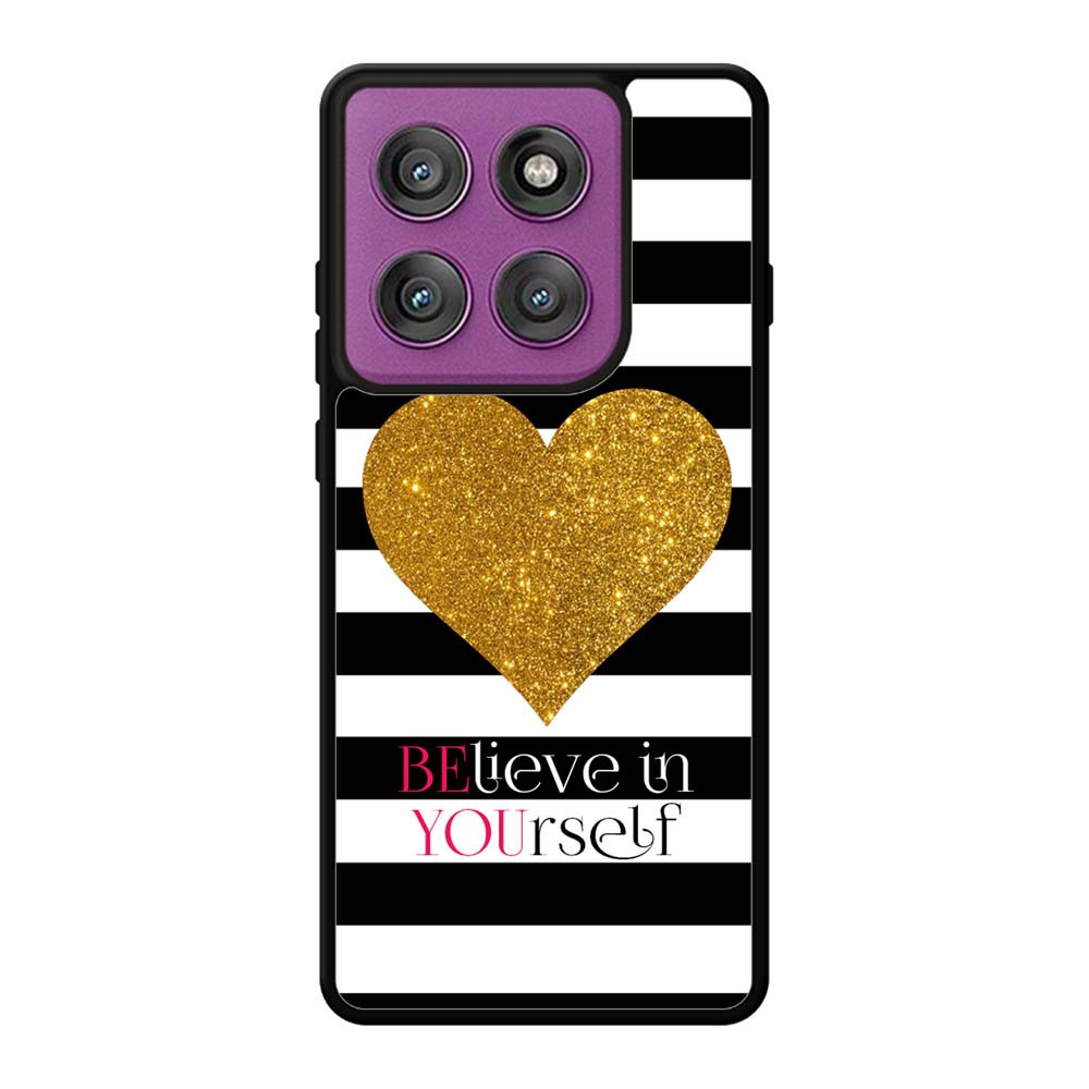 Stripes gold heart Motorola Moto Edge 60 Pro Case OV2313