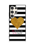 Stripes gold heart Samsung Galaxy S25 Ultra 5G Case QC2313