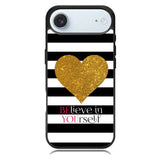 Stripes gold heart iPhone 17 Air Case OV2313