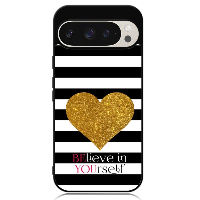 Stripes gold heart Google Pixel 9 Pro XL Case OV2313