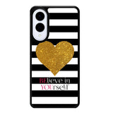 Stripes gold heart Samsung Galaxy S25 Edge 5G Case OV2313