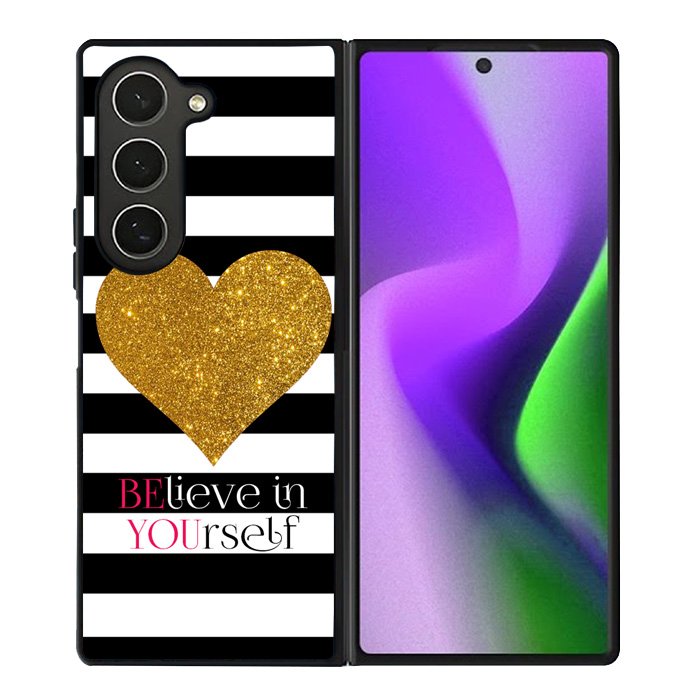Stripes gold heart Samsung Galaxy Z Fold 6 5G 2024 Case OV2313