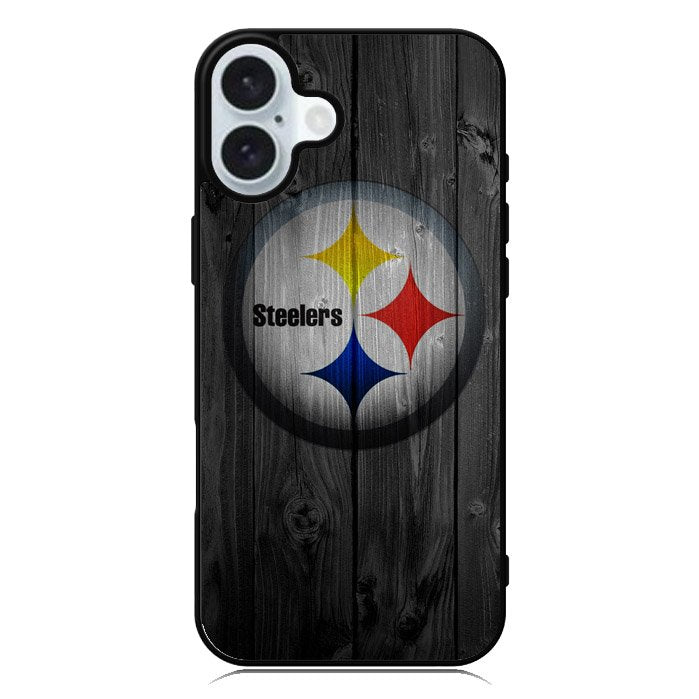 Pittsburgh Steelers Wood iPhone 16 Plus Case QC2863