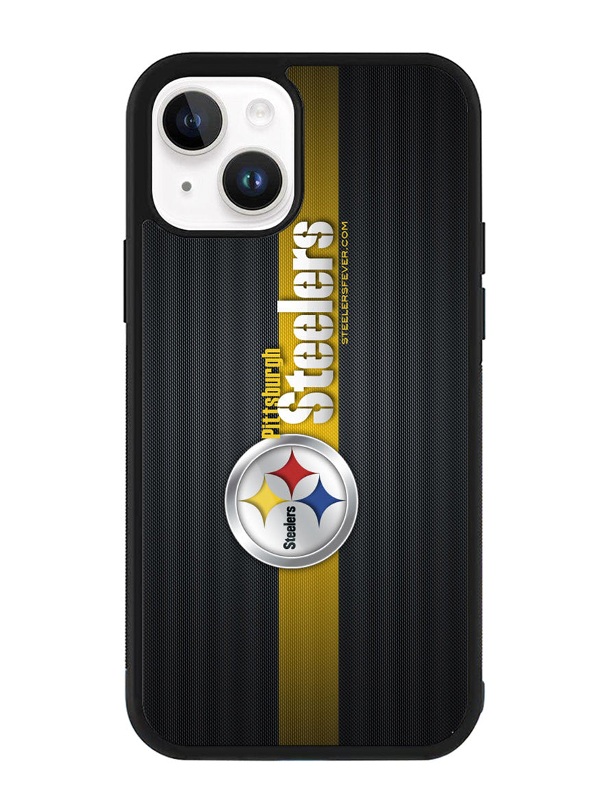 Pittsburgh Steelers Carbon Metal iPhone 14 Plus Case QC2875