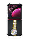 Pittsburgh Steelers Carbon Metal Motorola Moto Razr Plus 2023 , Moto Razr+ 2023 Case OV2875