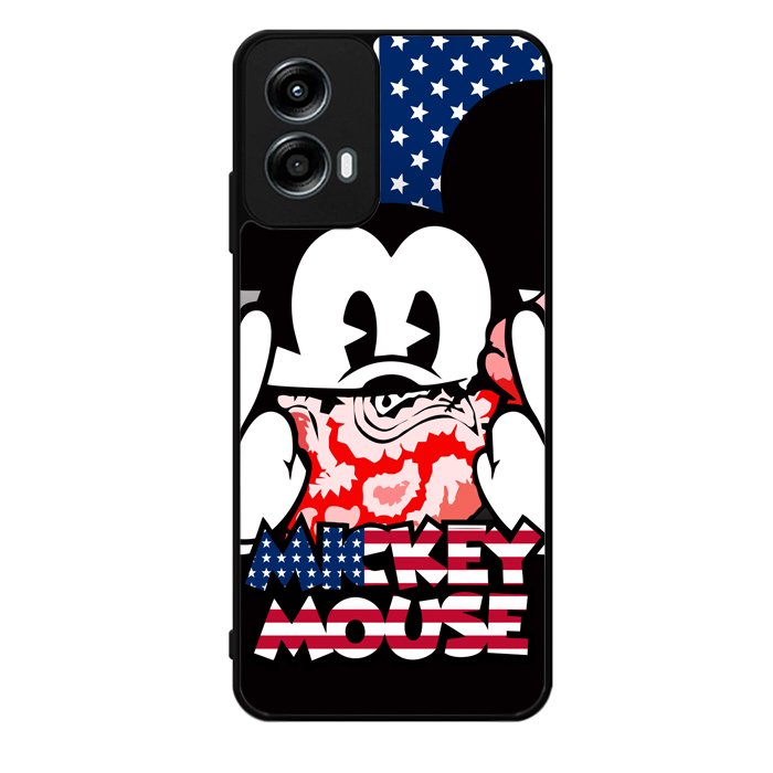 Mickey Mouse America Flag Motorola Moto G Play 2024 Case OV3267