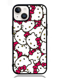 Hello Kitty Face Pattern iPhone 14 Case OV5206