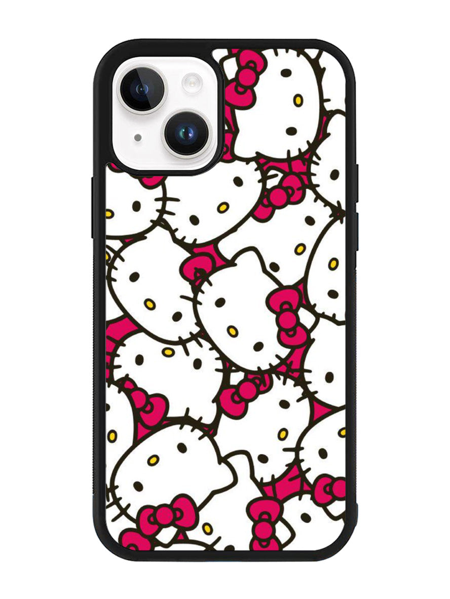 Hello Kitty Face Pattern iPhone 15 Case OV5206