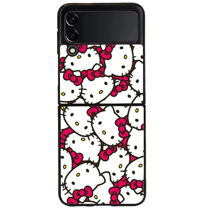 Hello Kitty Face Pattern Samsung Galaxy Z Flip 4 5G 2022 Case