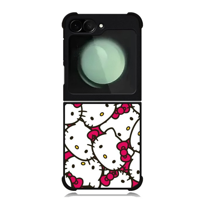 Hello Kitty Face Pattern Samsung Galaxy Z Flip 6 Case