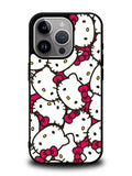 Hello Kitty Face Pattern iPhone 15 Pro Case