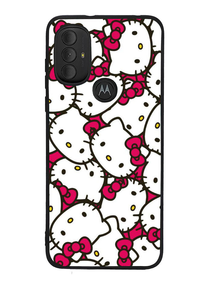 Hello Kitty Face Pattern Motorola Moto G Pure 2021 , Moto G Power 2022 Case