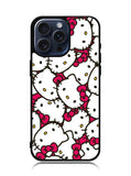 Hello Kitty Face Pattern iPhone 15 Pro Case OV5206