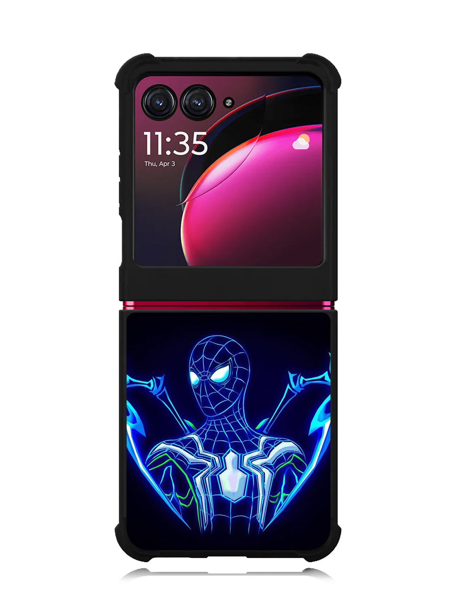 Spiderman Neon Blue Motorola Moto Razr Plus 2023 , Moto Razr+ 2023 Case OV2480