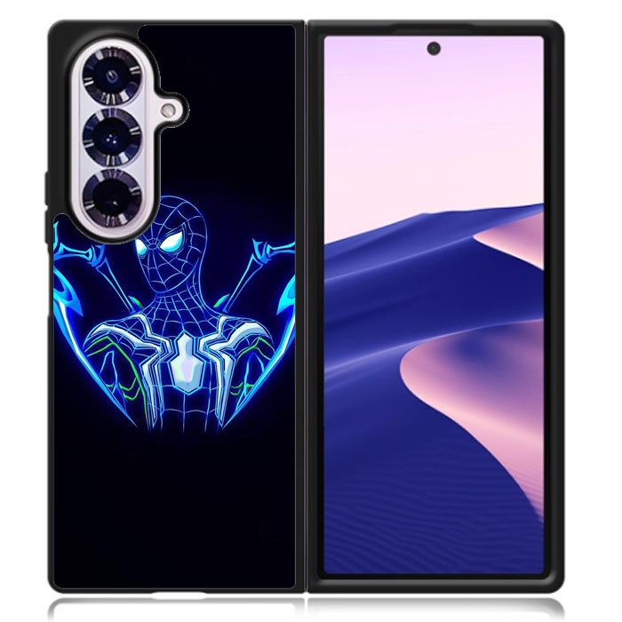 Spiderman Neon Blue Samsung Galaxy Z Fold 7 Case OV2480