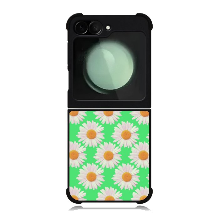 Flowers Pattern Green Samsung Galaxy Z Flip 6 5G 2024 Case OV4924