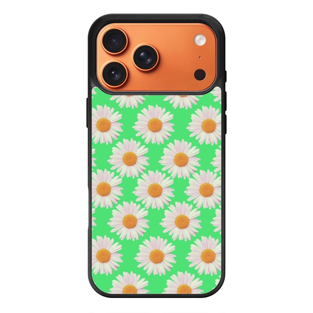 Flowers Pattern Green iPhone 17 Pro Max Case QC4924